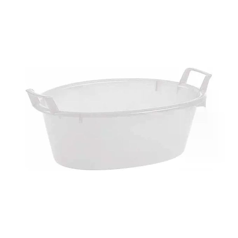 Stefanplast Bacinella Ovale Bianca in Polietilene, 16 L, 50 cm