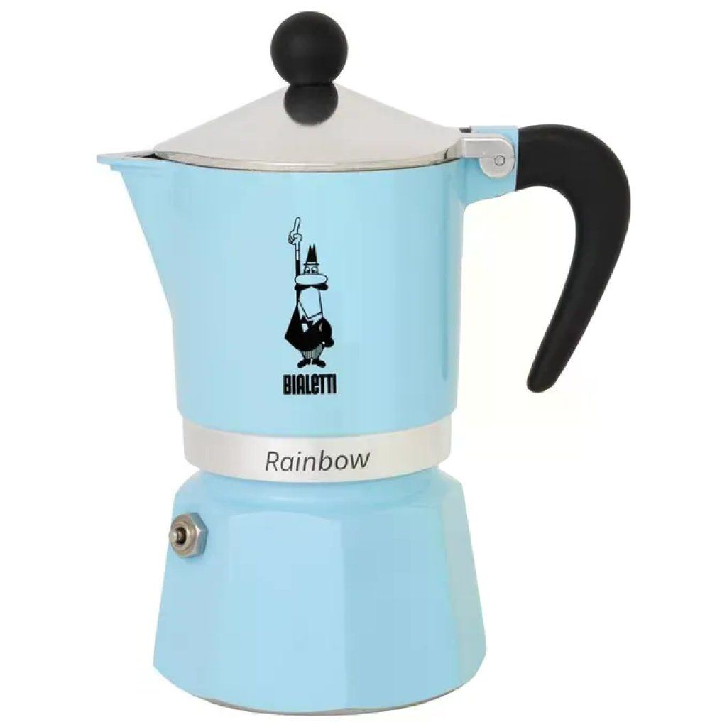 Bialetti Rainbow Moka Azzurra, 6 Tazze