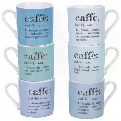 VDE TIVOLI 1996 Villa d’Este Victionary Ocean – Set 6 tazzine da caffè 90 ml VDE TIVOLI 1996 Villa d’Este Victionary Ocean – Set 6 tazzine da caffè 90 ml