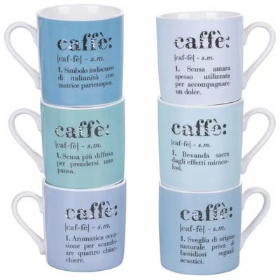VDE TIVOLI 1996 Villa d’Este Victionary Ocean – Set 6 tazzine da caffè da 90 ml VDE TIVOLI 1996 Villa d’Este Victionary Ocean – Set 6 tazzine da caffè da 90 ml