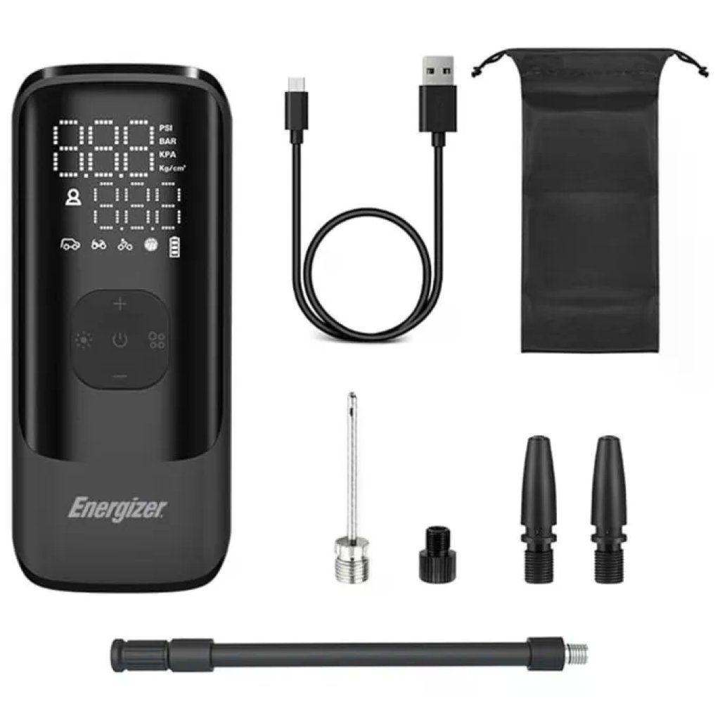 Energizer PAC1000 Compressore d'Aria Portatile 120 PSI con Powerbank Energizer PAC1000 Compressore d'Aria Portatile 120 PSI con Powerbank