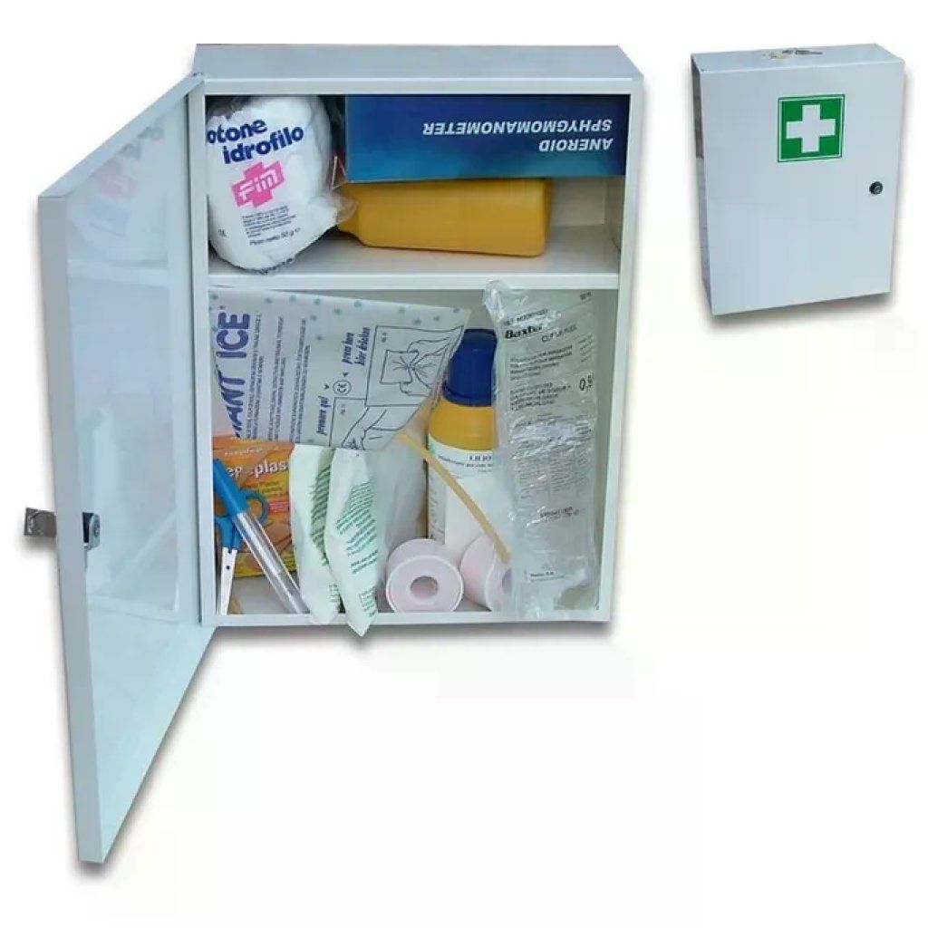PHARMAPIU Pharma+ 5600 METALMED – Cassetta pronto soccorso bianca, Cat. AB