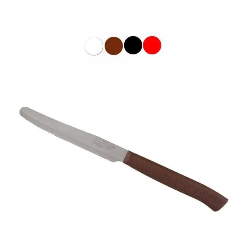 Marietti Set 6 Coltelli da Tavola a Lama Liscia, Neri, 11 cm Marietti Set 6 Coltelli da Tavola a Lama Liscia, Neri, 11 cm