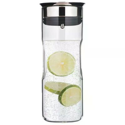 WMF Motion caraffa in vetro borosilicato 0,8 L con chiusura CloseUp e filtro per ghiaccio, nera