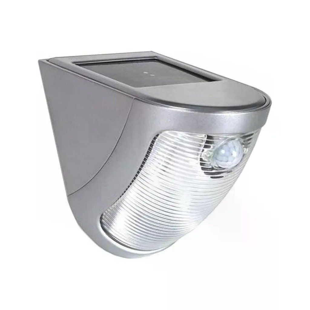 Duracell GL020SDU Proiettore Solare LED con Sensore di Movimento, 90 lm, IP44, Argento