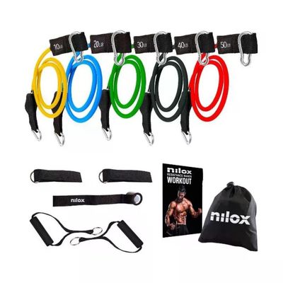 Nilox Set Elastici Fitness 5 Bande con Accessori