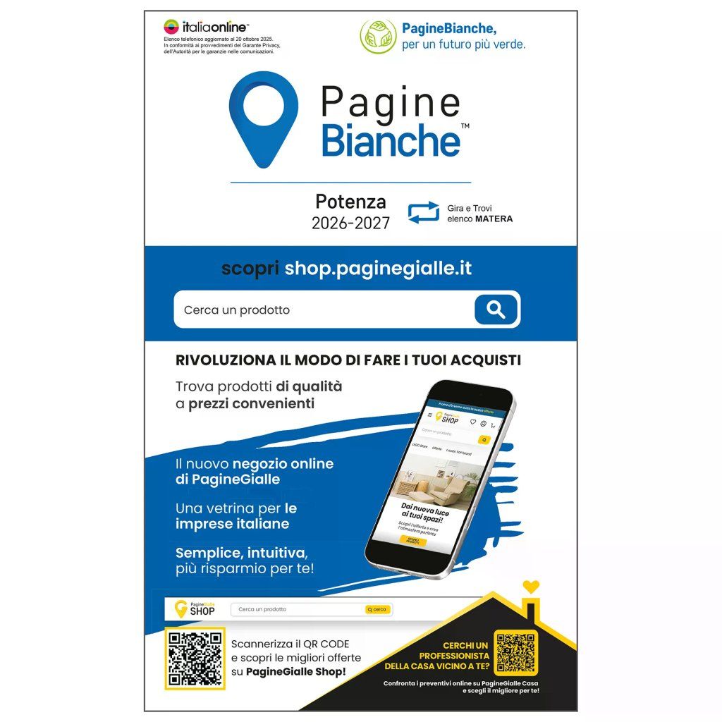 Italiaonline Elenco telefonico - Basilicata - PagineBianche, PagineGialle e TuttoCittà, Volume: POTENZA