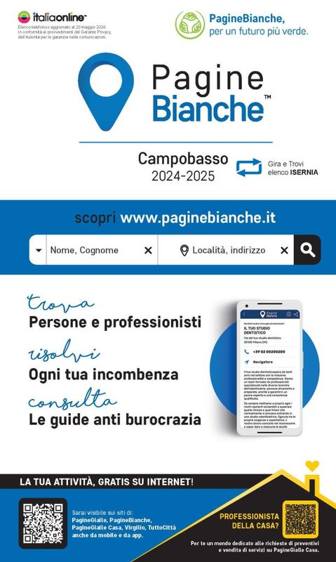 Italiaonline Elenco telefonico - Molise - PagineBianche, PagineGialle e TuttoCittà Italiaonline Elenco telefonico - Molise - PagineBianche, PagineGialle e TuttoCittà