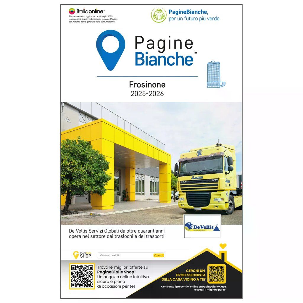 Italiaonline Elenco telefonico - Lazio - PagineBianche, PagineGialle e TuttoCittà, Volume: FROSINONE