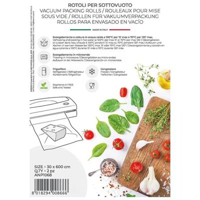 Magic Vac Rotoli per Sottovuoto 30 cm x 6 m, 2 Pezzi Magic Vac Rotoli per Sottovuoto 30 cm x 6 m, 2 Pezzi