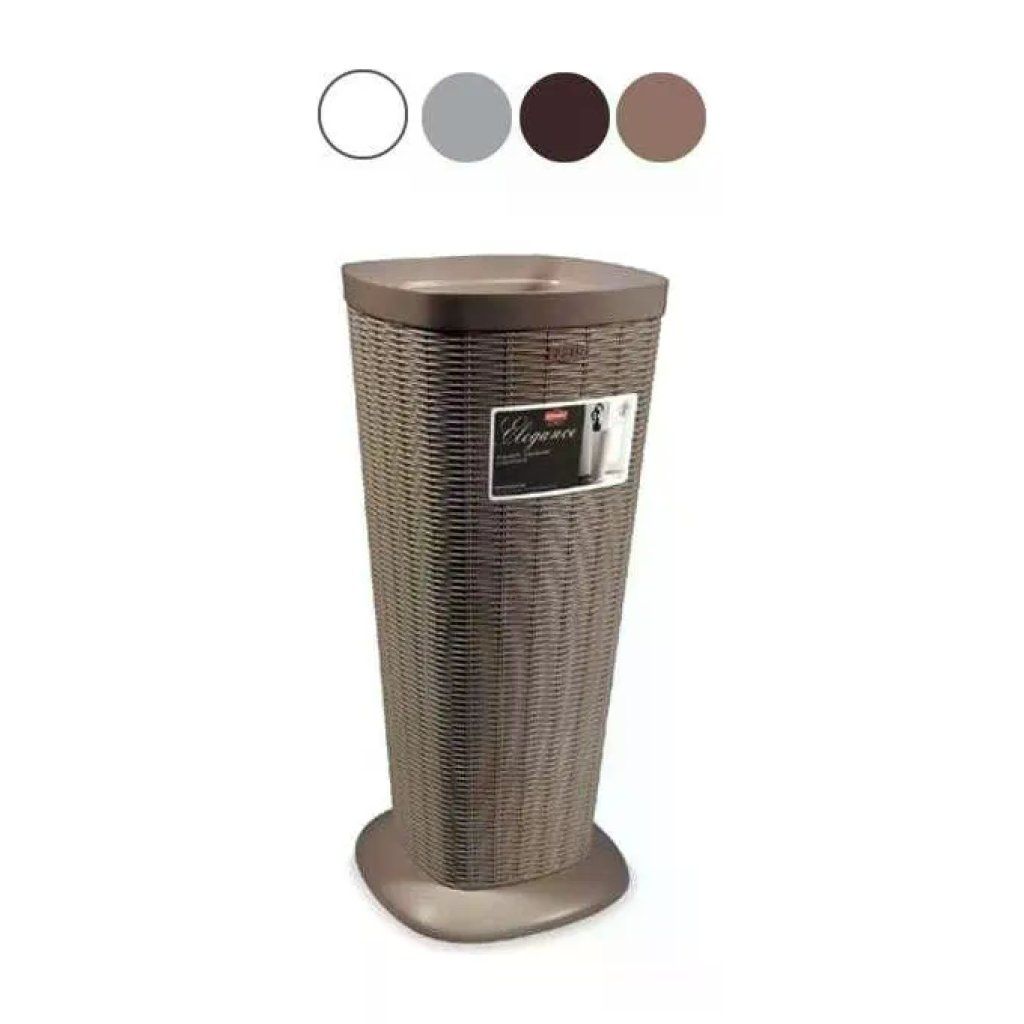 Stefanplast Elegance Portaombrelli Effetto Rattan Grigio 25,5 x 57 cm