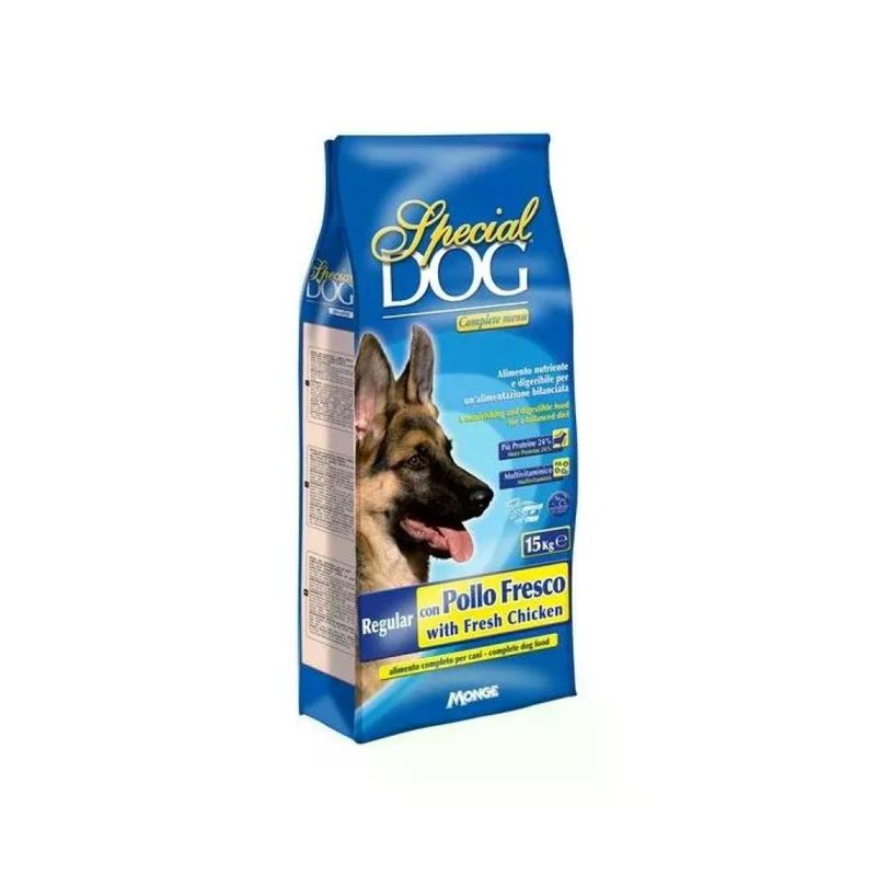 Monge 800947000769 Special Dog Crocchette per Cani Adulti con Pollo Fresco 15 Kg Formula
