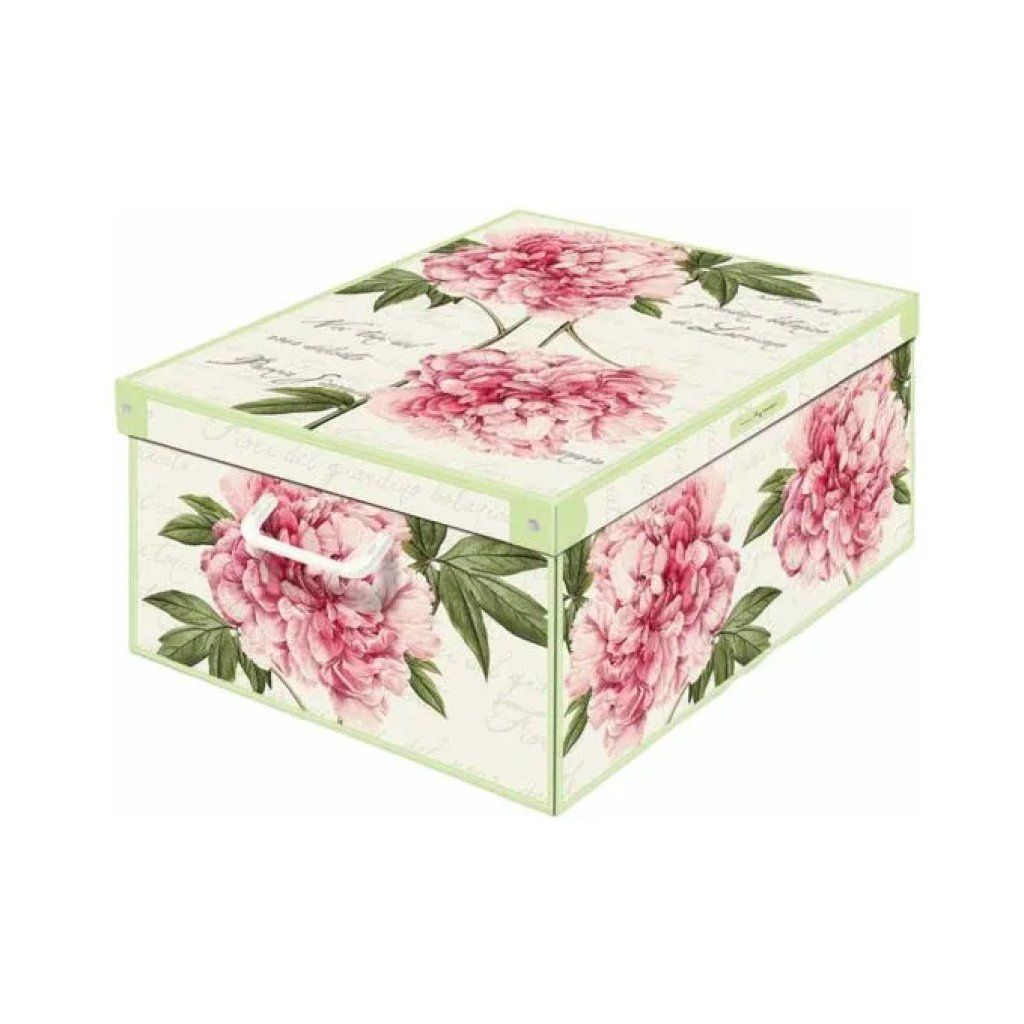 Lavatelli 660 PE – Scatola portaoggetti Peonie 50×39×24 cm