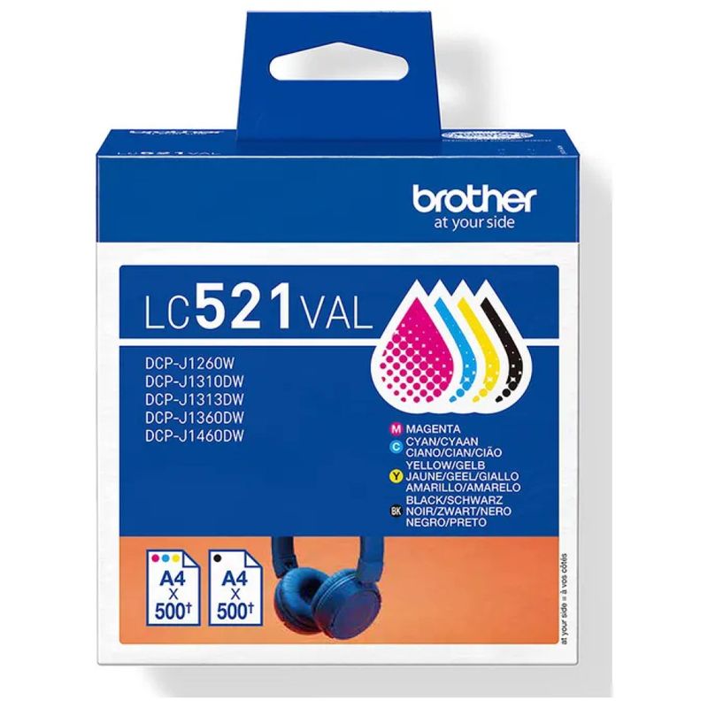 Brother LC521VAL – Kit originale 4 cartucce