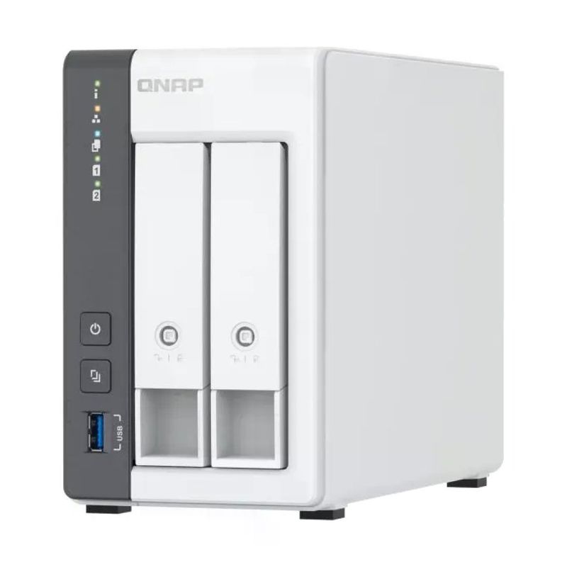 Qnap TS-216G NAS Storage Tower 2 Bay ARM Cortex-A55 Quad-Core 2.0 GHz 4 GB RAM 2.5GbE colore Bianco