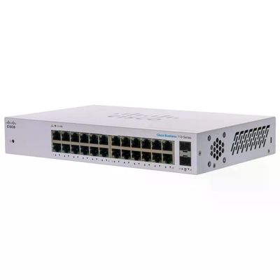 Cisco Switch Unmanaged CBS110-24T-D 24 Porte GE 2x1G SFP Montaggio Rack Grigio