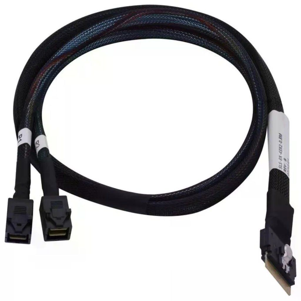 Microchip Technology 2304900-R Cavo SAS Interno 0,8 m SlimSAS ×8 (SFF-8654) a 2MiniSAS HD ×4 (SFF-8643