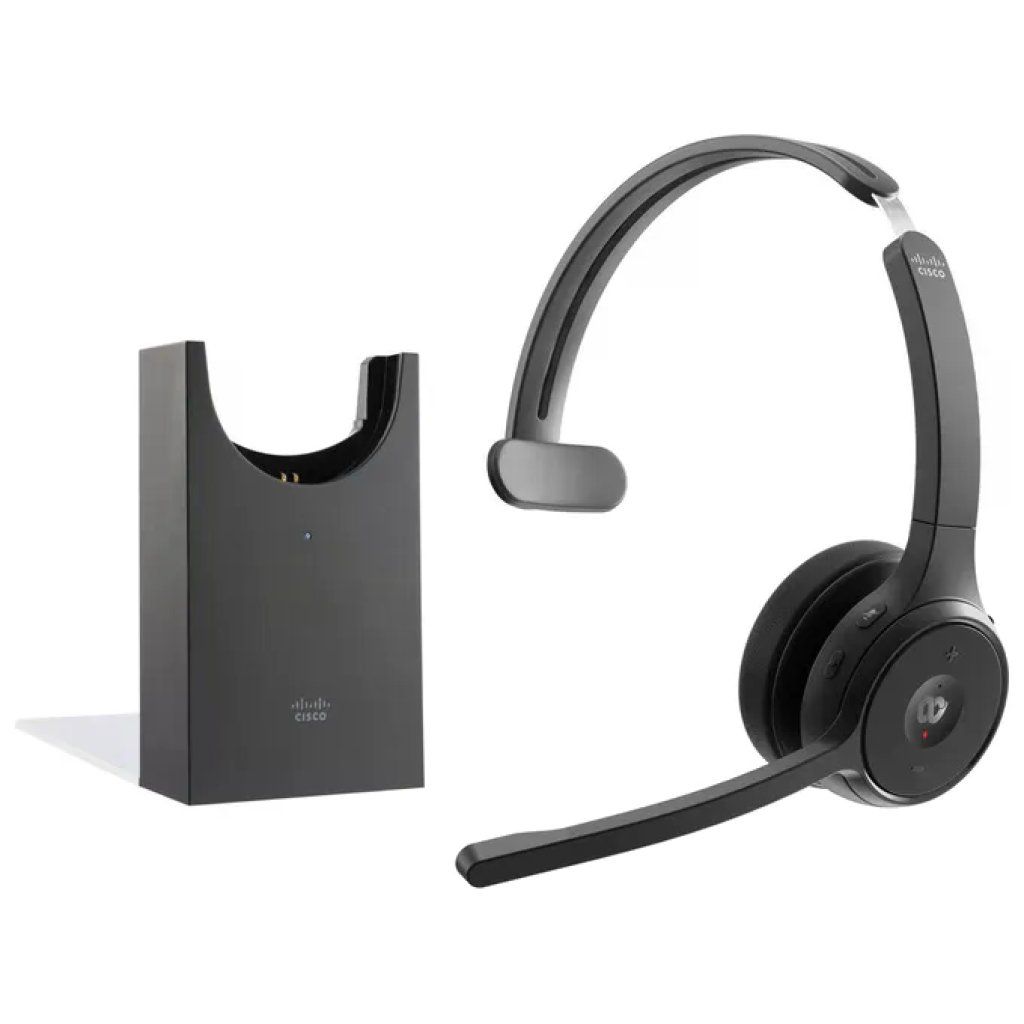 Cisco Cuffie Mono Wireless Pulsante Webex Adattatore USB-A Base Ricarica HS-WL-721-BUNAS-C