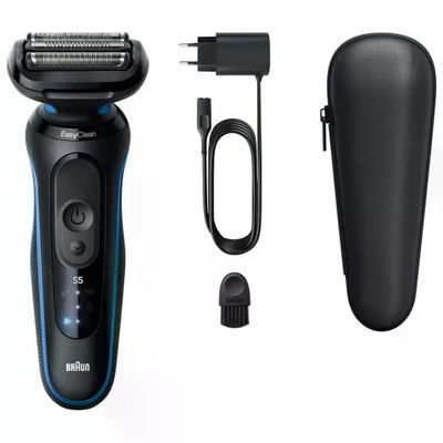 Braun 52-N1200S Series 5 Rasoio elettrico WetandDry 3 testine autonomia 50 min colore Nero Braun 52-N1200S Series 5 Rasoio elettrico WetandDry 3 testine autonomia 50 min colore Nero