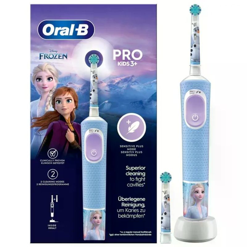 BRAUN Oral-B 772645 Vitality Pro Kids Frozen Spazzolino elettrico colore Azzurro e Bianco BRAUN Oral-B 772645 Vitality Pro Kids Frozen Spazzolino elettrico colore Azzurro e Bianco