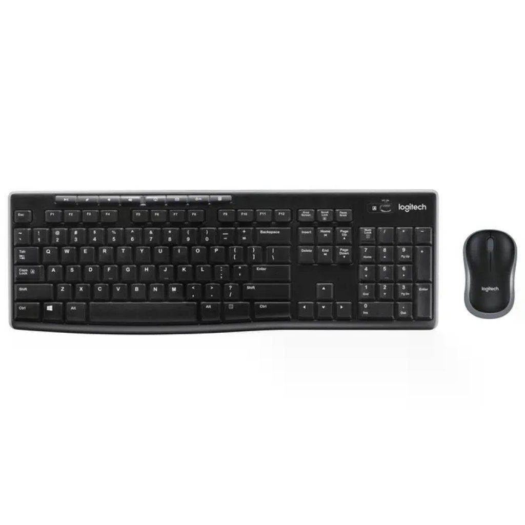 Logitech MK270 Kit Tastiera e Mouse Wireless, QWERTY Italiano, Nero