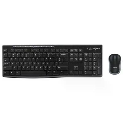 Logitech MK270 Kit Tastiera e Mouse Wireless, QWERTY Italiano, Nero