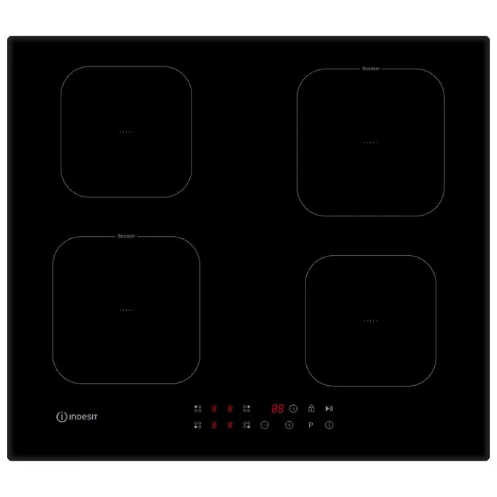 Indesit IS F 18Q60 NE Piano Cottura a Induzione 60 cm, 4 Zone, Nero