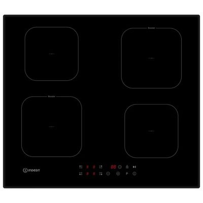 Indesit IS F 18Q60 NE Piano Cottura a Induzione 60 cm, 4 Zone, Nero