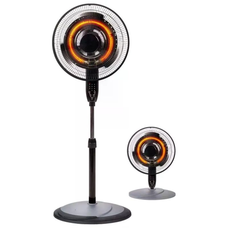DCG VESA05 Stufa Ventilatore Fibra di Carbonio 2000 W Altezza Regolabile Oscillazione 70° Telecomando