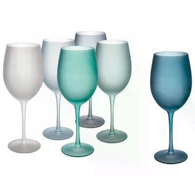 VDE TIVOLI 1996 Villa d’Este Shades of Blue – Set 6 calici in vetro frosted, 550 ml