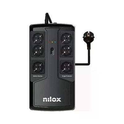 Nilox Office Premium UPS Line Interactive 850 VA, 595 W, 6 prese Schuko, AVR Nilox Office Premium UPS Line Interactive 850 VA, 595 W, 6 prese Schuko, AVR