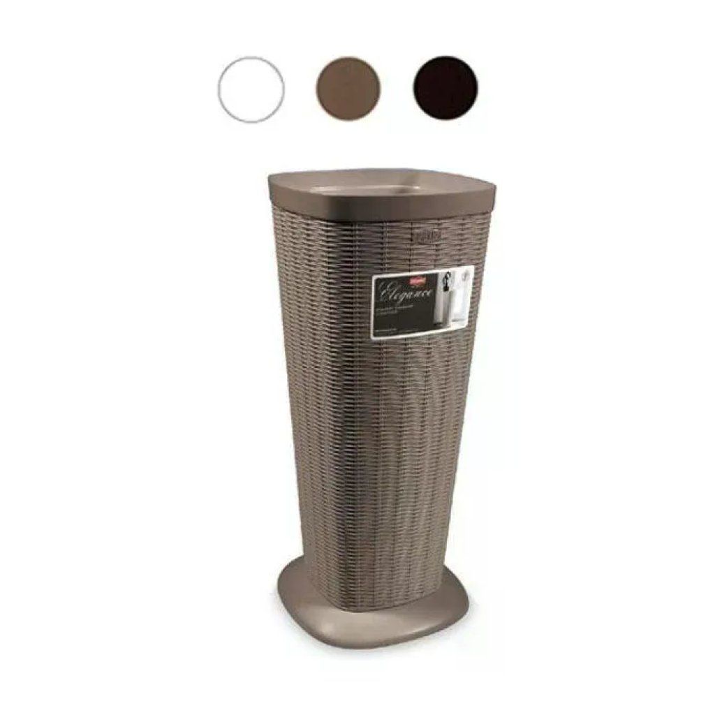 Stefanplast Elegance Portaombrelli Effetto Rattan Moka 25x25x57 cm