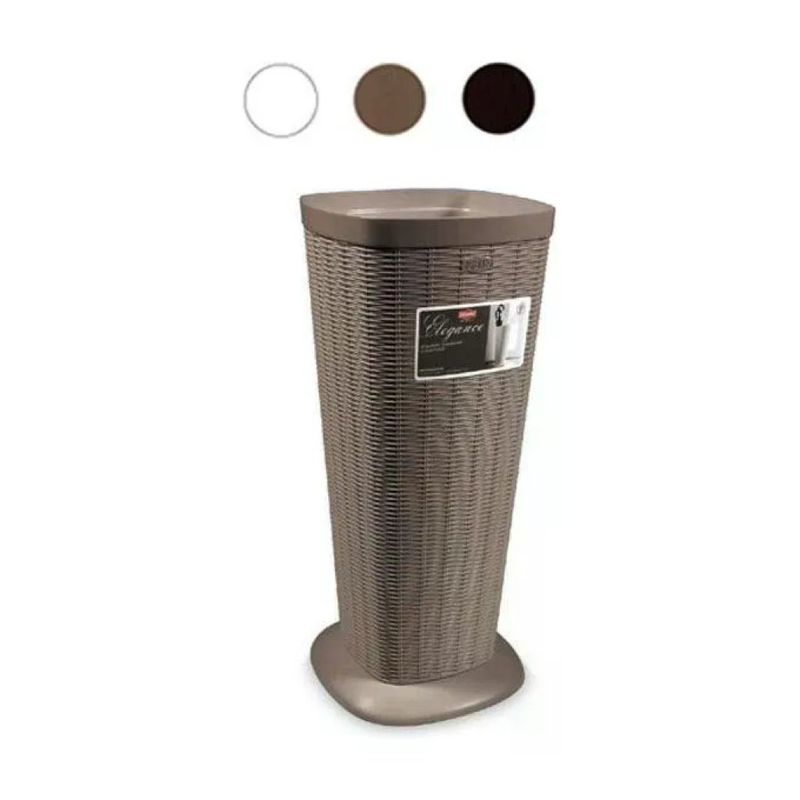 Stefanplast Elegance Portaombrelli Effetto Rattan Moka 25x25x57 cm