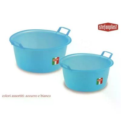 Stefanplast Bacinella Tonda in Polietilene con Manici, 55 cm