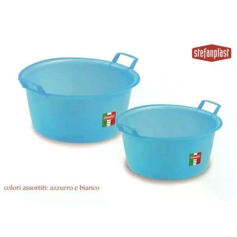 Stefanplast Bacinella Tonda in Polietilene con Manici, 55 cm