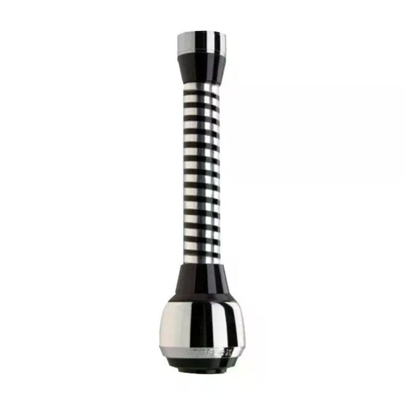 Siroflex 2509-S Rompigetto Flessibile con Aeratore e Doccetta, 14 cm, F22x1, Cromato e Nero