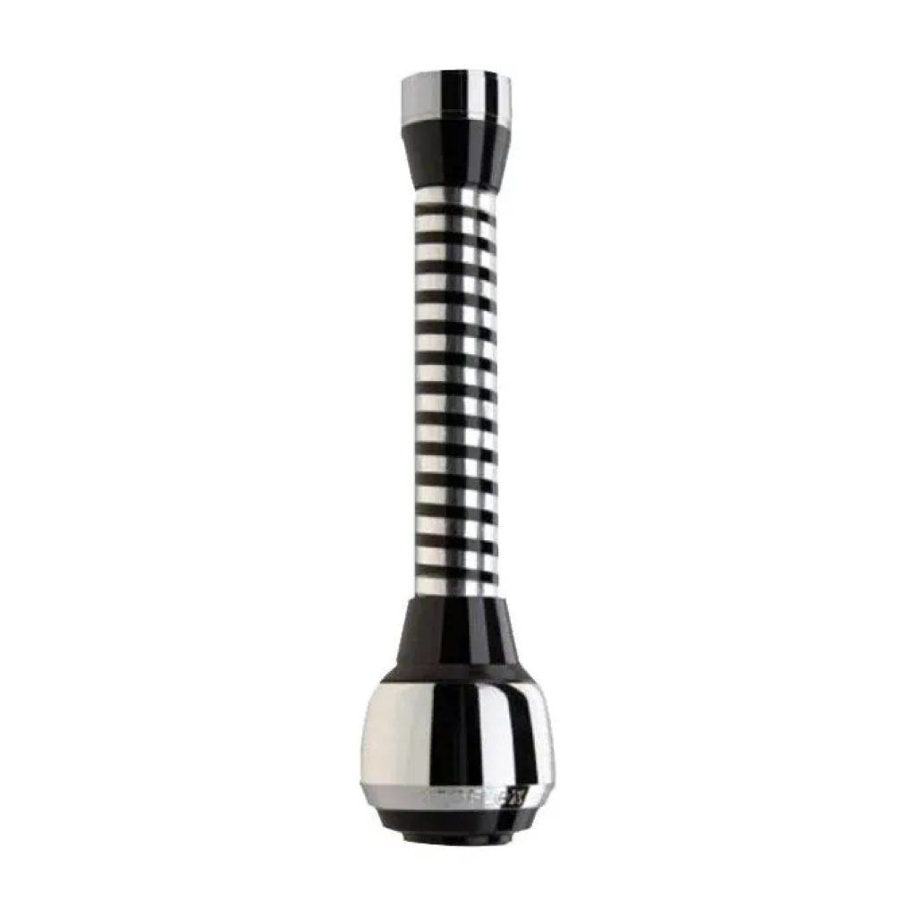Siroflex 2509-S Rompigetto Flessibile con Aeratore e Doccetta, 14 cm, Cromato/Nero