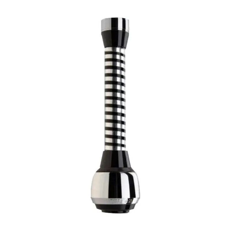 Siroflex 2509-S Rompigetto Flessibile con Aeratore e Doccetta, 14 cm, Cromato/Nero