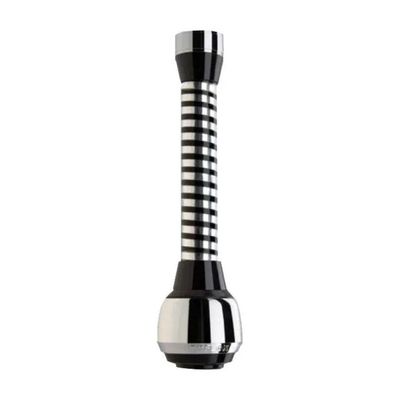 Siroflex 2509-S Rompigetto Flessibile con Doccetta, F22x1, 14 cm, Cromato/Nero