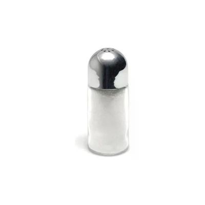 HOME Salino Spargisale in Vetro con Tappo Cromo, 9 cm