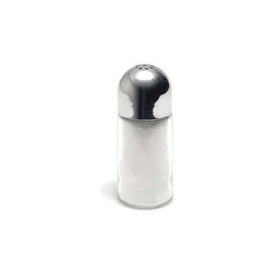 HOME Salino Spargisale in Vetro con Tappo Cromato, 3,6 × 9 cm