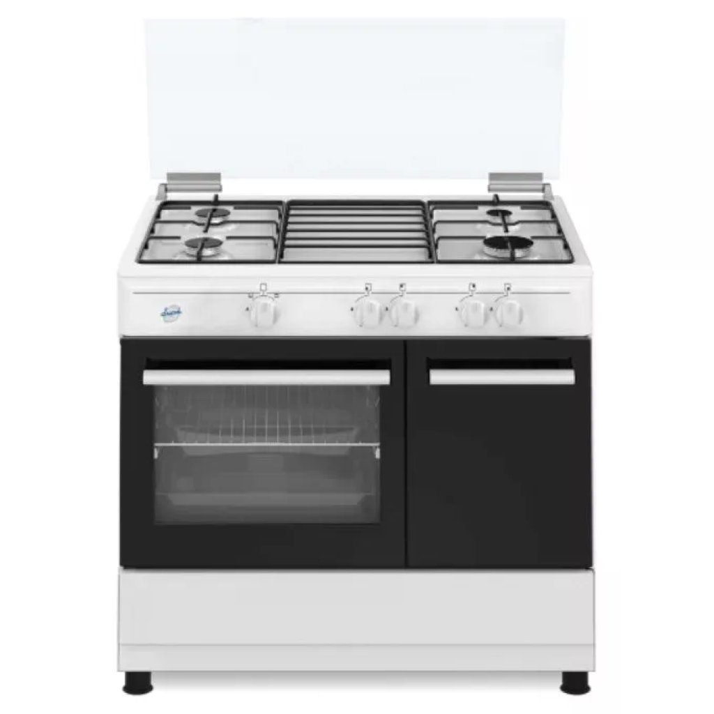 Ducati SD490GWE Cucina a Gas 4 Fuochi con Forno e Grill Elettrico, 59 L, Bianca