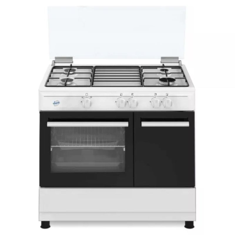 Ducati SD490GWE Cucina a Gas 4 Fuochi con Forno e Grill Elettrico, 59 L, Bianca