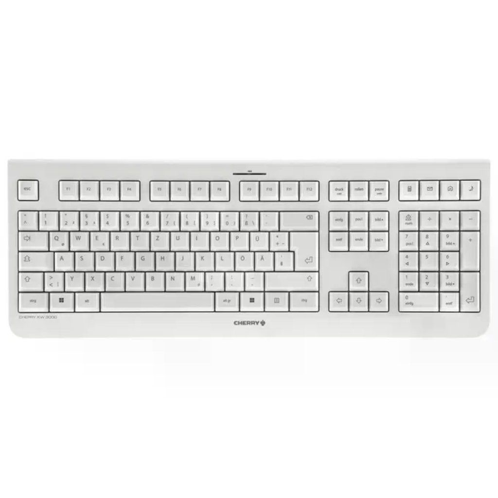 CHERRY KW 3000 tastiera Universale RF Wireless QWERTZ Tedesco Bianco