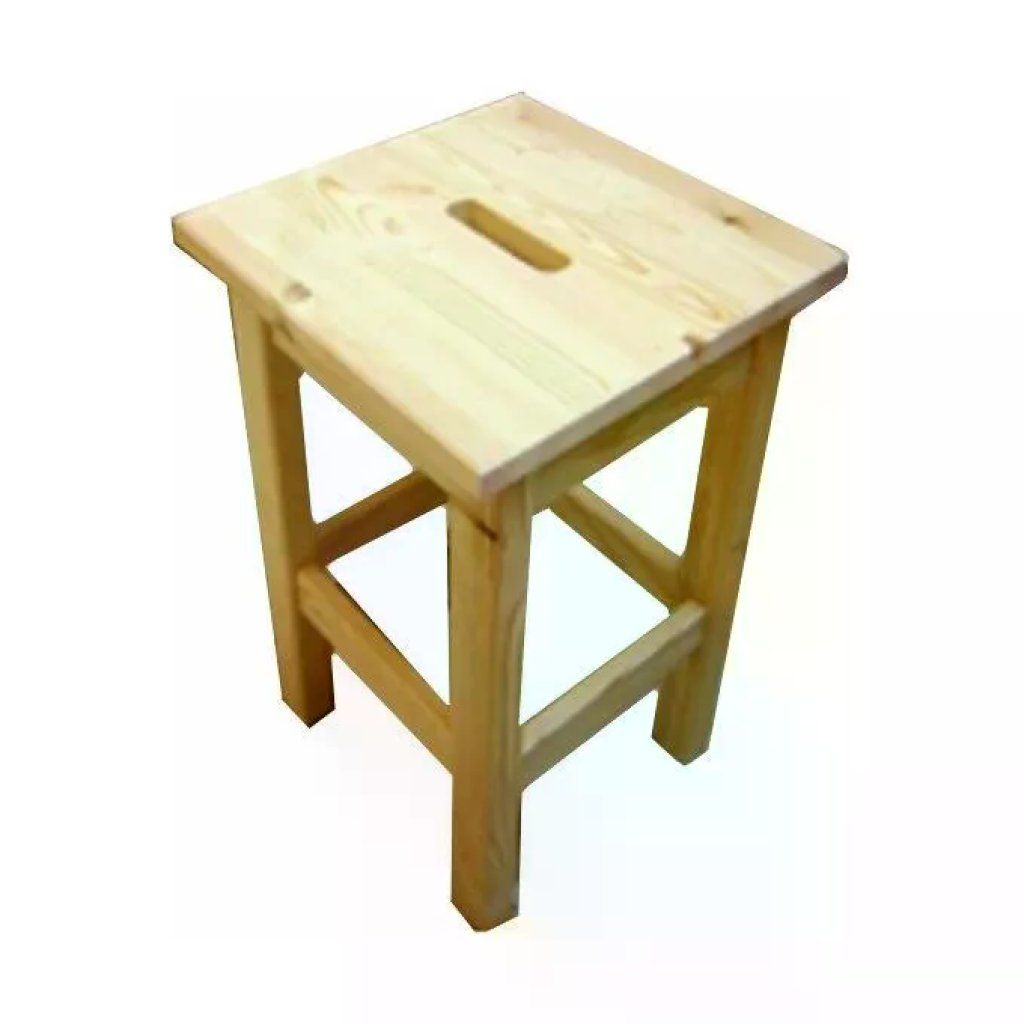 Yeppon Sgabello in Legno di Pino 30 × 30 × 44 cm Yeppon Sgabello in Legno di Pino 30 × 30 × 44 cm