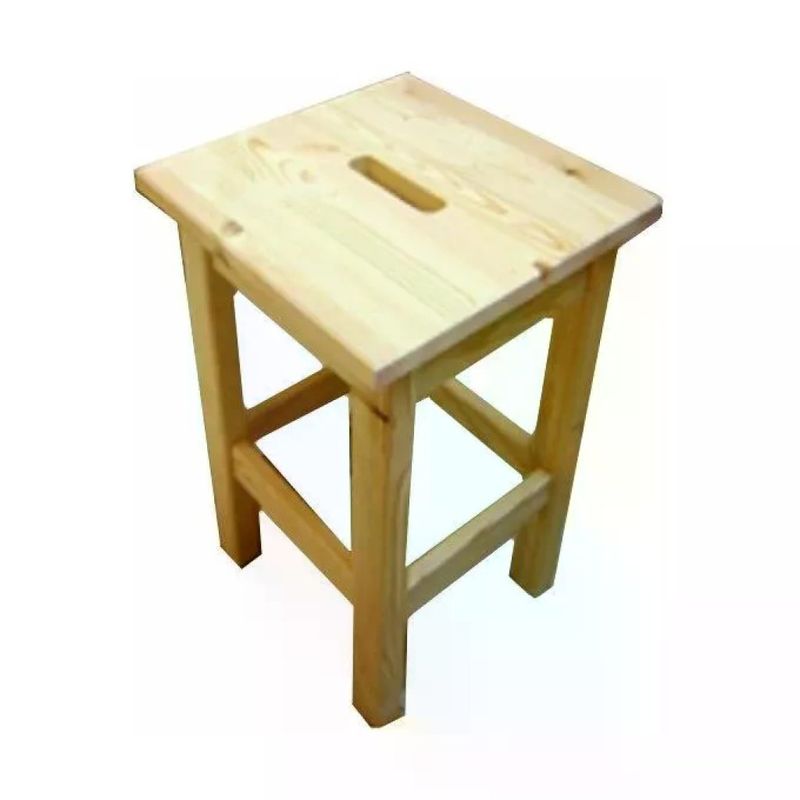 Yeppon Sgabello in Legno di Pino 30 × 30 × 44 cm