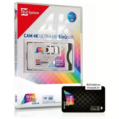 TELESYSTEM TELE System 58040115 CAM Modulo di Accesso Condizionato tivu'sat 4K Ultra HD Smart Card Inclusa