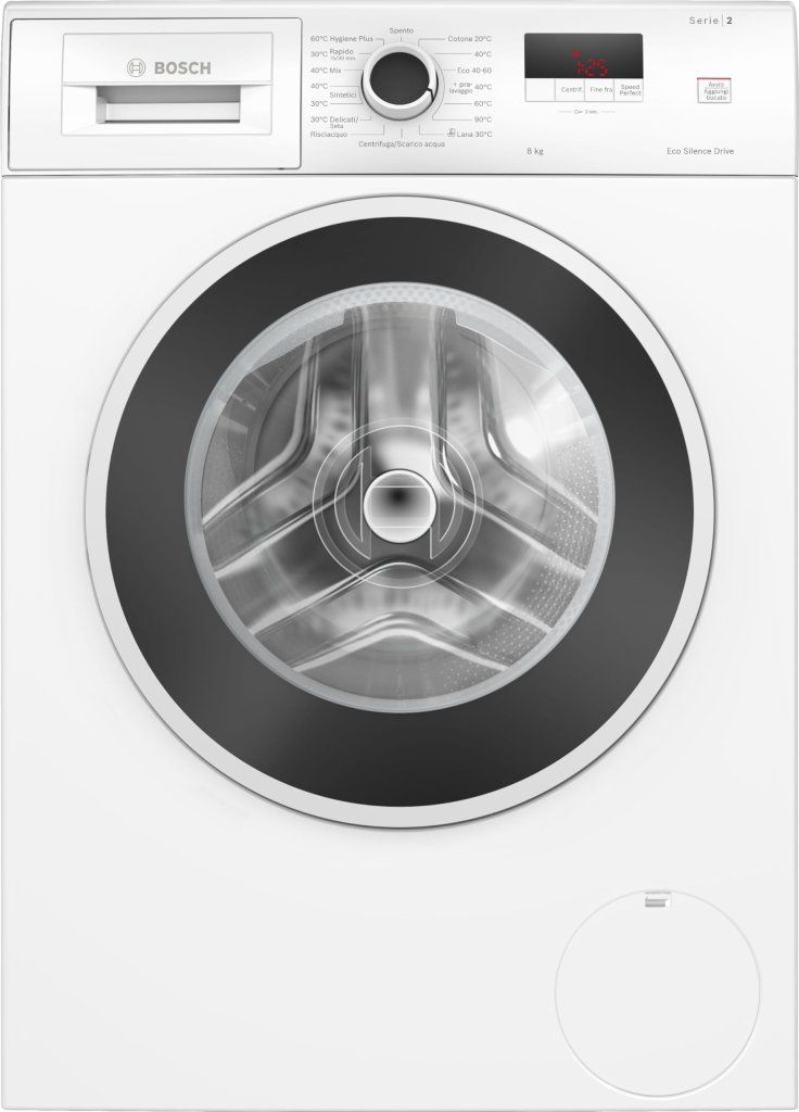 BOSCH Lavatrice Bosch Serie 2 WGE03200IT, carica frontale, 8 kg, classe A, Hygiene Plus BOSCH Lavatrice Bosch Serie 2 WGE03200IT, carica frontale, 8 kg, classe A, Hygiene Plus