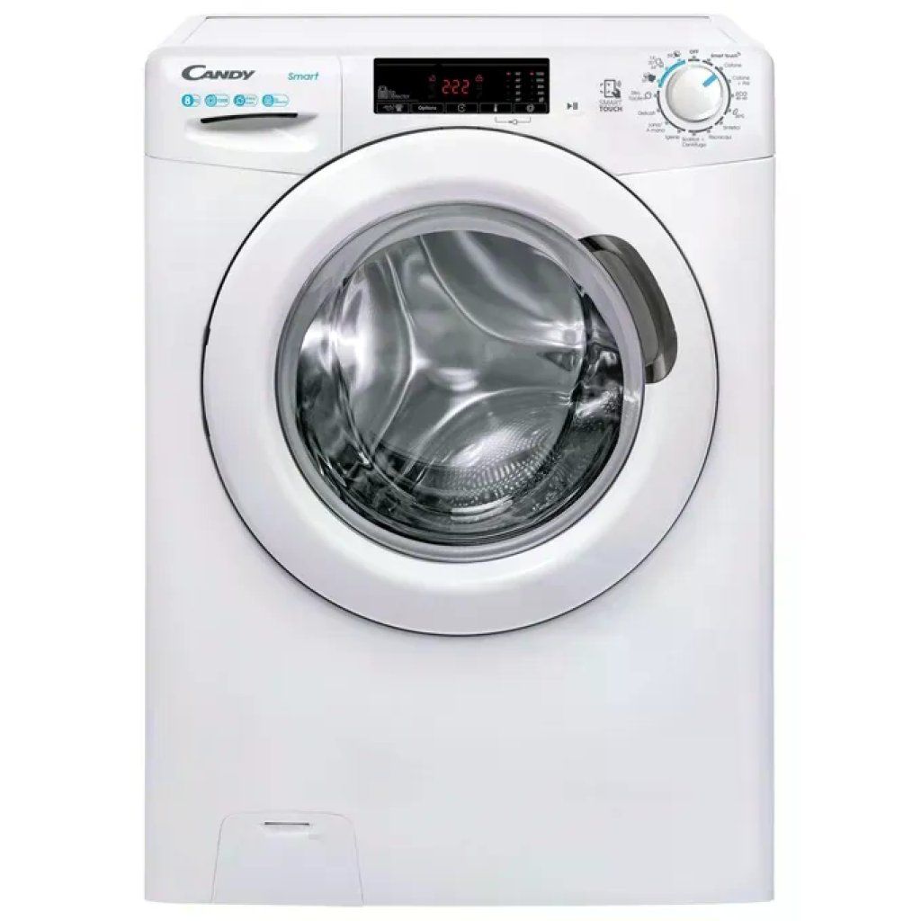 Candy CSS128TW4-11 Lavatrice Smart 8 kg 1200 giri/min, Classe B, Wi-Fi e NFC, Vapore, Bianca Candy CSS128TW4-11 Lavatrice Smart 8 kg 1200 giri/min, Classe B, Wi-Fi e NFC, Vapore, Bianca