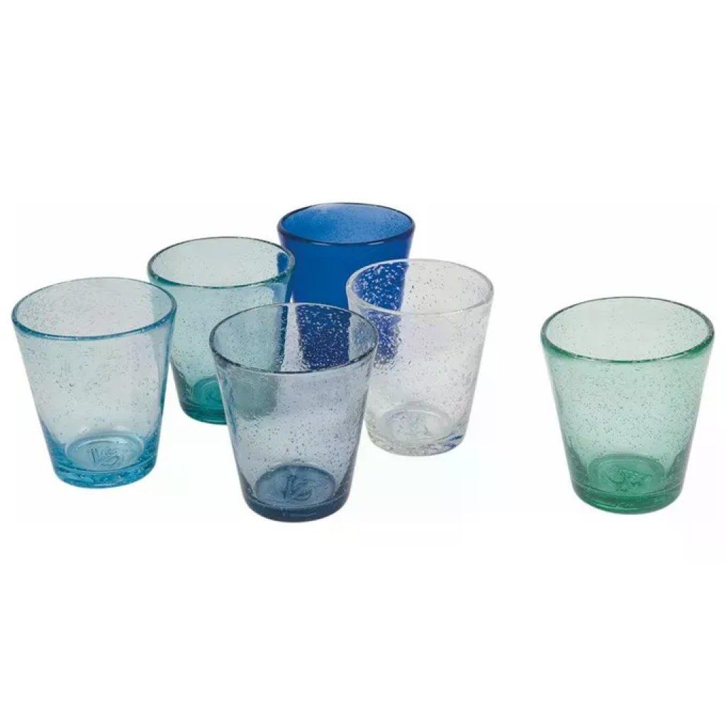 VDE TIVOLI 1996 Villa d'Este Home Tivoli 5907746 Cancun Marea Set 6 Bicchieri Acqua 330 ml Vetro Soffiato VDE TIVOLI 1996 Villa d'Este Home Tivoli 5907746 Cancun Marea Set 6 Bicchieri Acqua 330 ml Vetro Soffiato